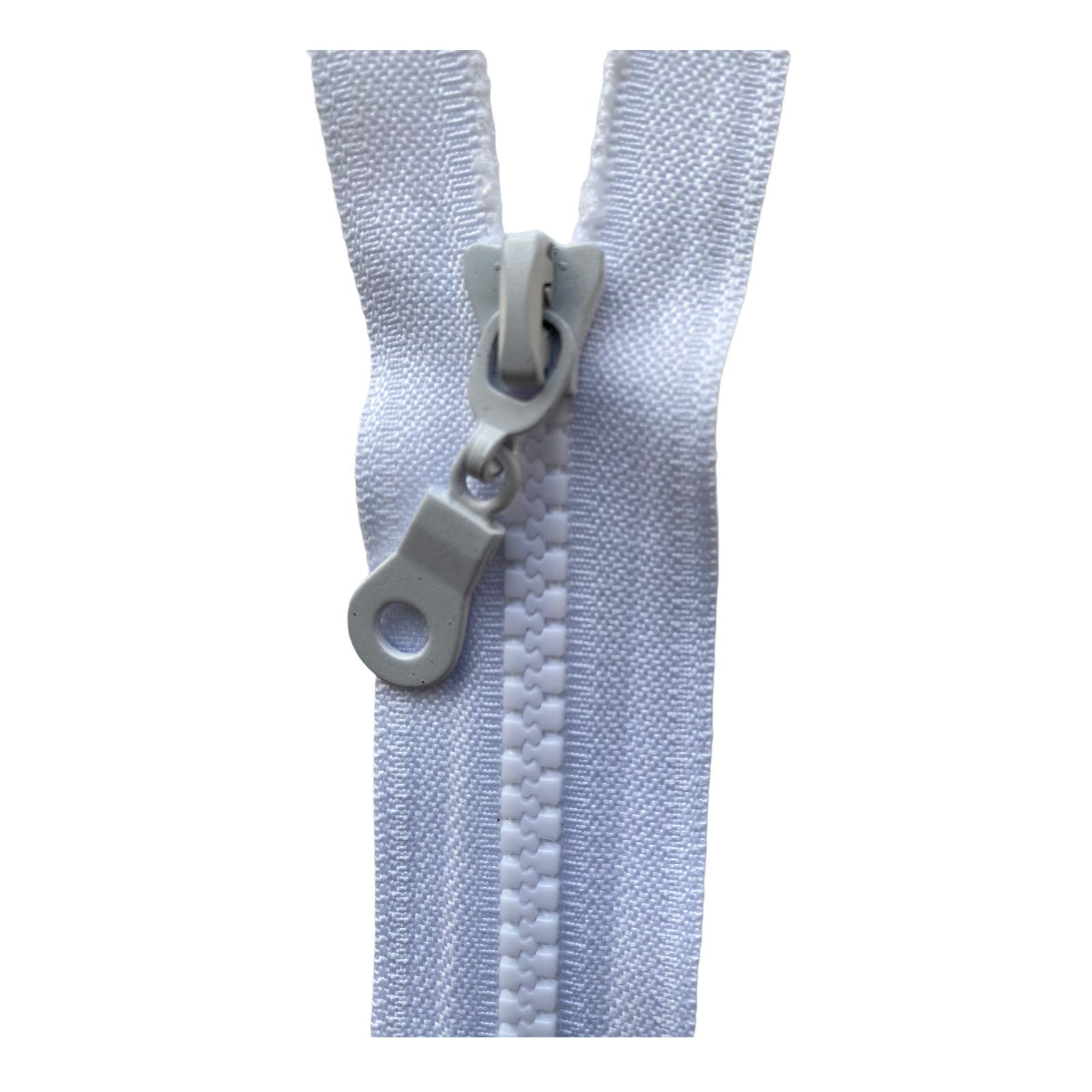 Chunky No.5 Plastic Molded Zip Closed End (White (101), 6.5 inch - 16 cm (Closed End)) — image 1