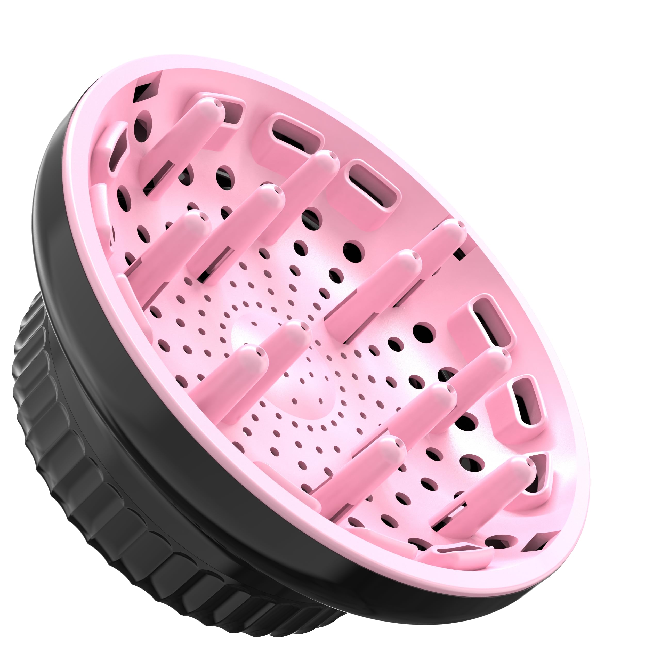 Photo 1 of Universal Portable Blow Dryer Diffuser for Curly and Natural Wavy Hair, Hair Dryer Diffuser for Curly and Natural Wavy Hair (Black&Pink)
