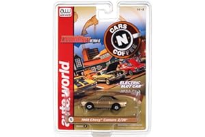 AW AUTO WORLD Auto World Thunderjet Cars N Coffee 1968 Chevrolet Camaro Z28 (Gold) HO Scale Slot Car