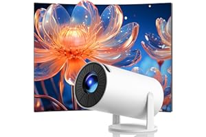 SNIPERVIEW HOTPEAK Mini Projector with WiFi and Bluetooth, Smart Portable Projector HD 1080P Support Auto Vertical Keystone, Remote, 270 Degree Rotation, Home Video Proyector Android 11.0