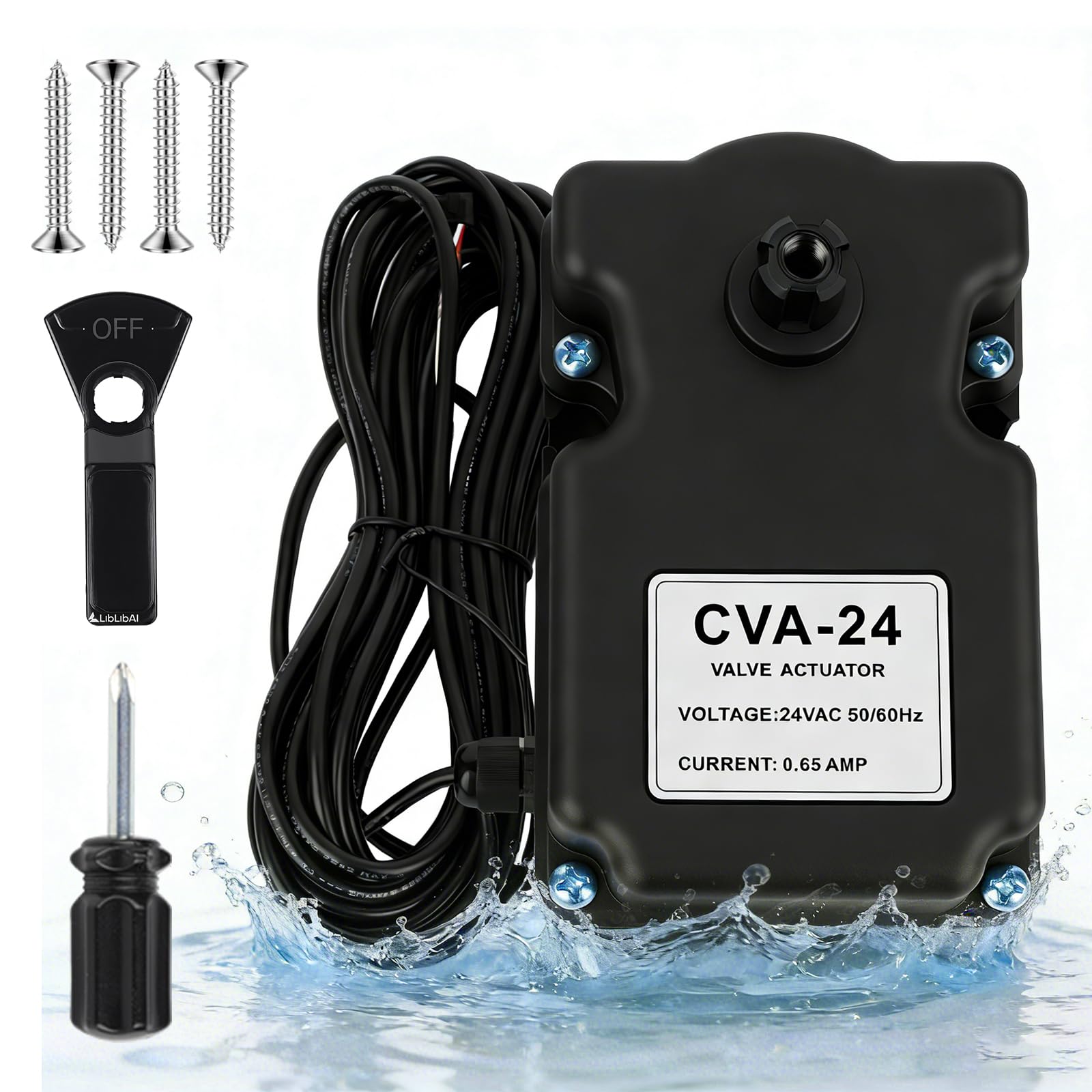 Photo 1 of Monoque CVA-24T Pool Valve Actuator, Valve Actuator Replacement for Model 263045, GVA-24T, Fits All 24V Automatic 2/3-Port Pool & Spa Diverter Valves, High-Torque Motor Installation Tool Kit