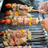 NadaKin 200 PCS Natural Bamboo Skewers 25 cm for BBQ Kabobs Appetizers view 6