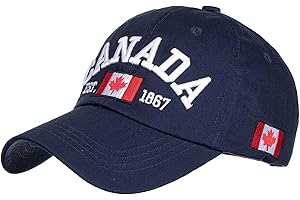 Canada Baseball Cap for Men Women Canada Day Embroidered Maple Leaf Flag Hat Adjustable Baseball Cap