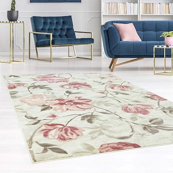 Carpet City Teppich Flachflor Inspiration Mit Blumen Floralen