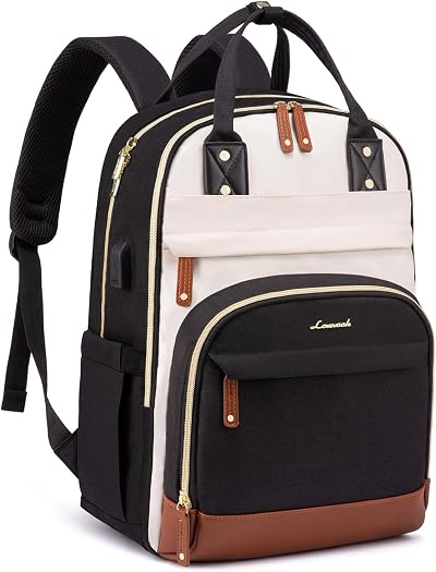 LOVEVOOK Laptop Backpack 15.6 Inch Waterproof Anti-Theft USB Port Black