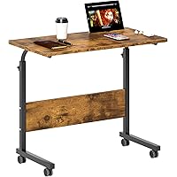 SDHYL Mobile Stand Up Desk Adjustable Laptop Desk with Wheels, Workstation Laptop Desk Student Desk Sit Stand Desk, Mobile En