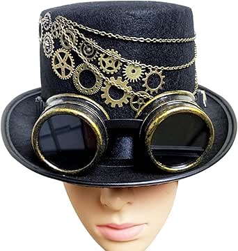 Download Amazon.com: PunkStyle Steampunk Hats with Goggles ...