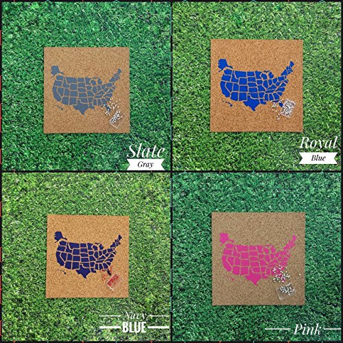 Push Pin Cork Travel Map of the United States / Wanderlust Travel Gift / USA Bulletin Board / US Corkboard - Thumbnail 3