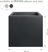 elho Vivo Next Square 40 Large Planter Indoor Outdoor 100% Recycled Plastic view 6