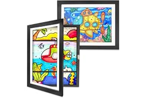 CLFCZYCXD 2 Pack Kids Artwork Picture Frames 8.5 x11 Changeable Front Opening Child Artwork Display Storage Frame on the Wall
