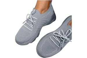 Masbird Sneakers for Women Walking Shoes Lightweight Casual Slip on Sneakers Fashion Platform Solid Color Lace-up Sneakers