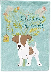 Caroline's Treasures BB7638GF Welcome Jack Russell Terrier Puppy Decorative Garden Flag, Size, Multicolor