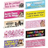 Yoppix 10PCS Funny Car Bumper Magnet, Student Driver Magnet Prank Magnetic Sticker for Car Truck Metal, Hot Girls Hit Curbs New Driver Please Be Patient Waterproof Reusable