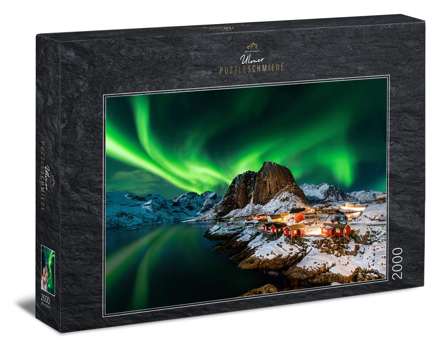 Ulmer Puzzleschmiede 2000Pc Norway Jigsaw Puzzle 'Aurora Borealis' - Premium Cardboard - 97 x 69 cm - Adult Puzzlers