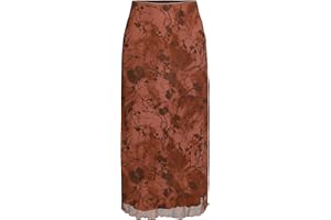 CIDER Women’s Mesh Floral Boho High Waisted Grunge Long Midi Fall Skirts Western Outfits