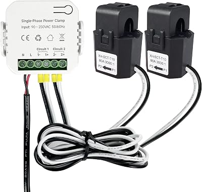 OWON WiFi Smart Energy Meter Bi-Directional Power Monitor 80A 2 Clamp Real-Time