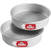 Fat Daddio's Anodized Aluminum Round Cake Pans, 2 Piece Set, 8 x 2 Inch