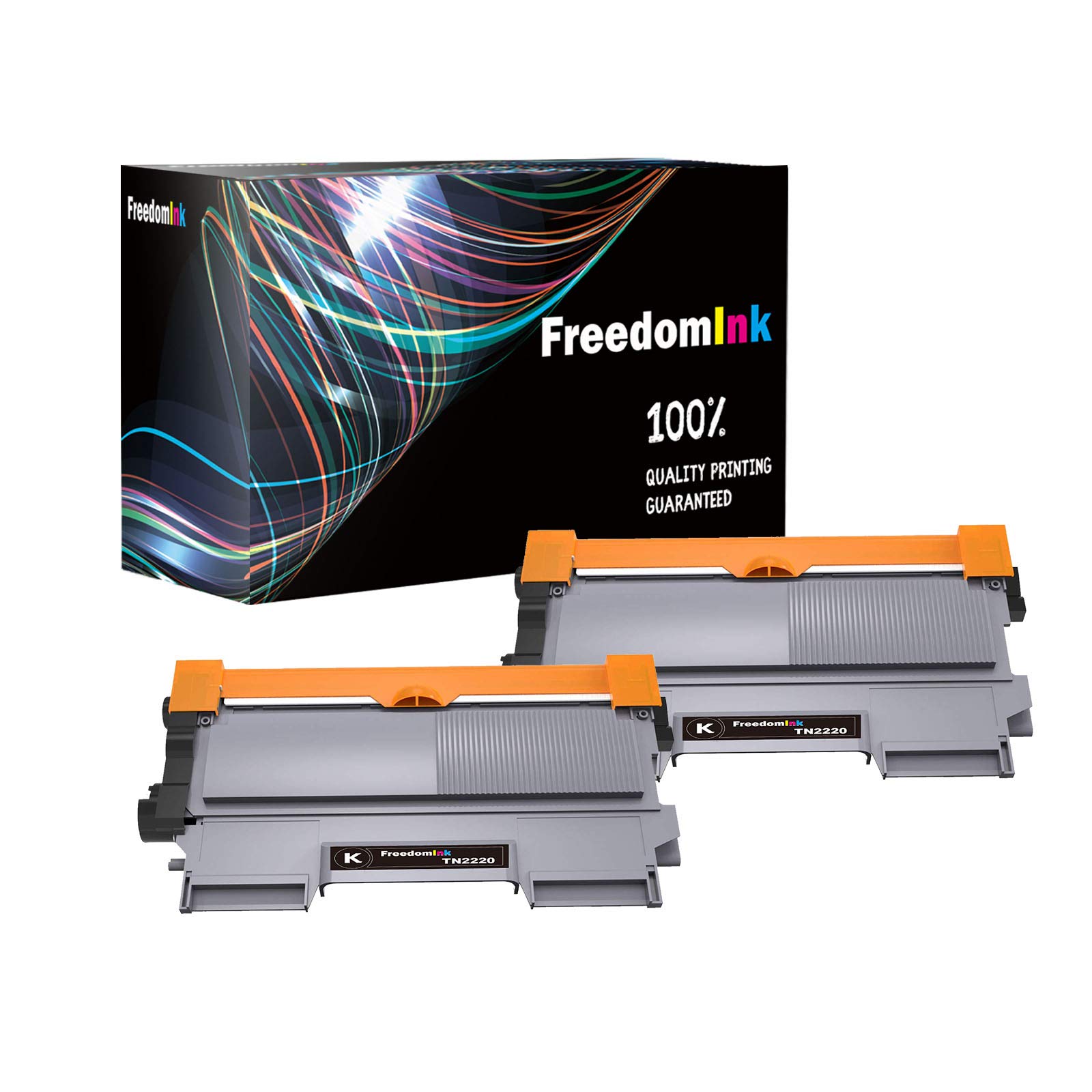domInk 2 Toner Cartridges Compatible with TN-2010 / TN-2220 for Brother MFC-7360N DCP-7055 Brother HL-2135W HL-2130 HL-2132 DCP-7057 - TN2010 TN2220 Black 3,000 Pages Each