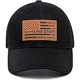 That's What I Do I Fix Stuff and I Know Things Hats for Men,Baseball Cap Gifts for Dad/Husband/Grandpa,Mesh Trucker Hat