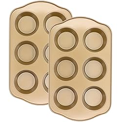 JOHO BAKING Nonstick 6 Cup Jumbo Muffin Pan, Large