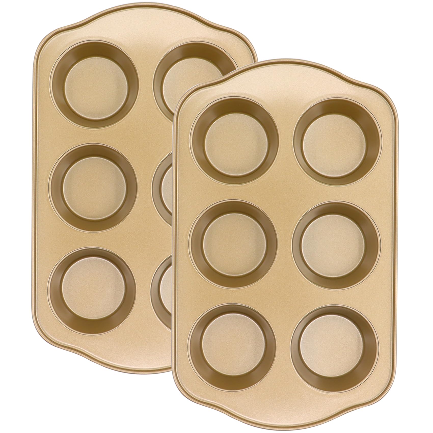 JOHO BAKING Nonstick 6 Cup Jumbo Muffin Pan, Large