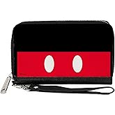 Buckle-Down Women's PU Zip Around Wallet Rectangle-Mickey Mouse, 7.5"x4.5"