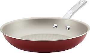 Ayesha Curry Home Collection Nonstick Frying Pan / Fry Pan / Skillet - 11.5 Inch, Red