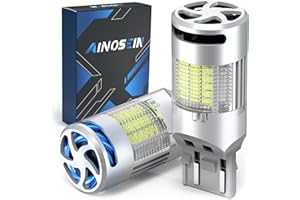AINOSEIN 7443 7440 LED Bulb Reverse Light with Built In Resistor & Turbo Fan CANBUS Error Free 7441 7444 W21W WY21W Bulb Anti Hyper Flash for Backup Tail Light DRL, Gift For Fathers Day, Pack of 2