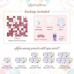 Pink Shimmer Wall Backdrop (Pack of 24) Square