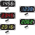 diymore M1637 5 Packs Red/Green/White/Yellow/Blue Colors TM1637 0.56" LED Display Digital Tube 7 Segment 4 Digit Clock Double Displays Dots Module Serial Driver Board(5 Colors)