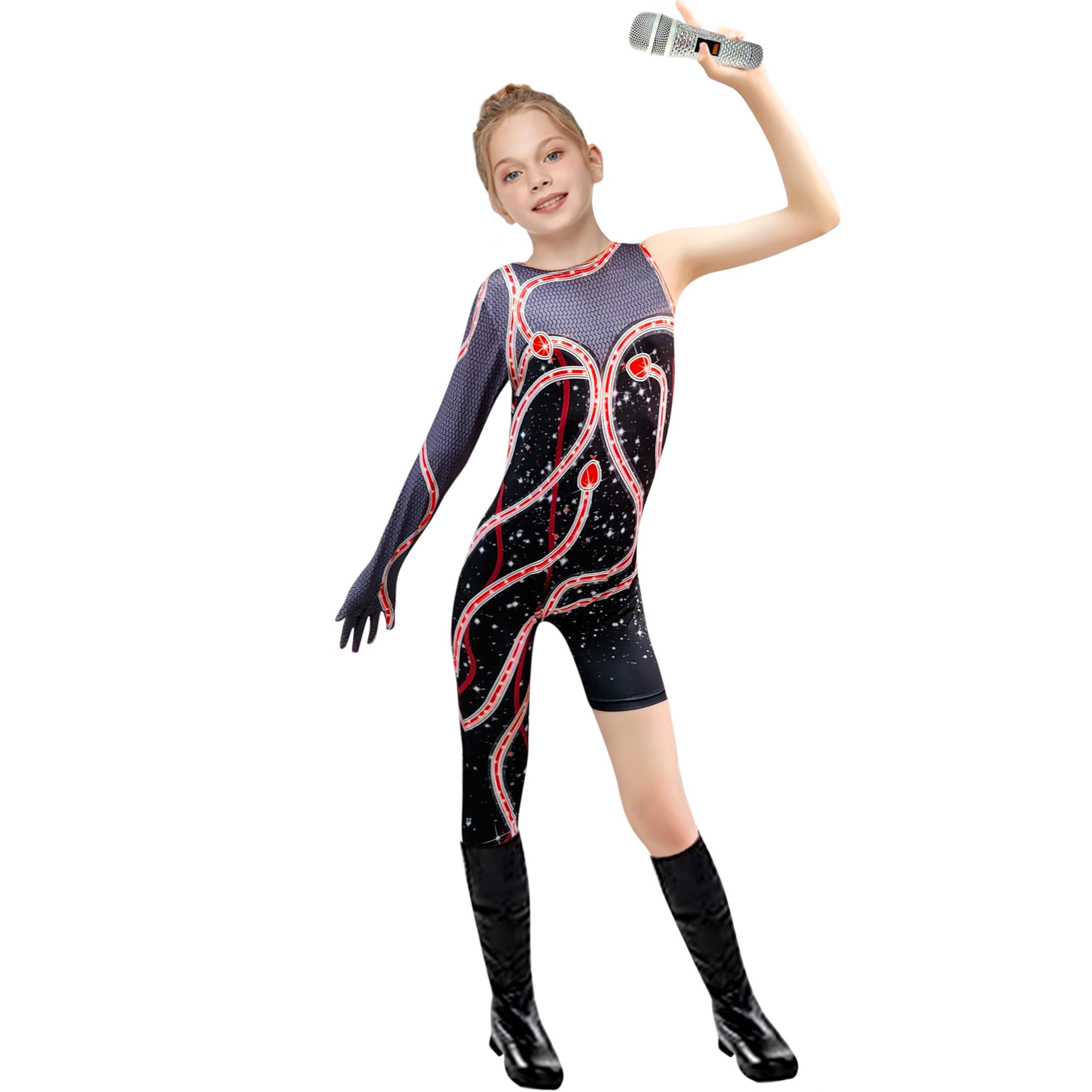 Photo 1 of Iowillar Girls Snake Costume Outfit Little Kids Singer Concert Bodysuit Cosplay Jumpsuit