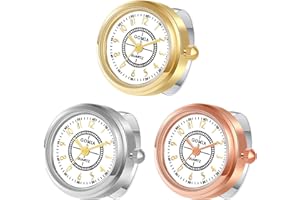 JewelryWe Men Women Finger Watch Round Dial Roman Numeral Quartz Adjustable Open Band Ring Watches for Christmas