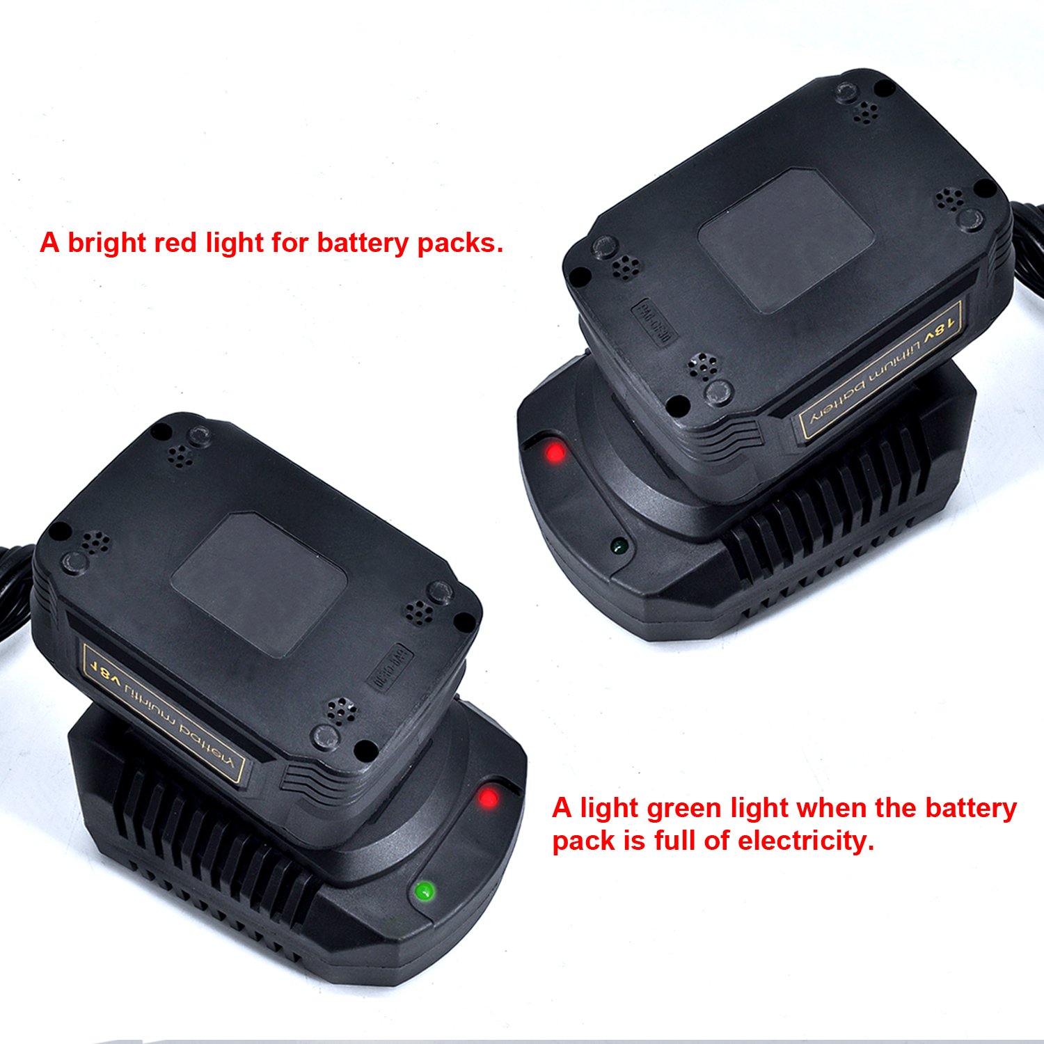 Powerland IW03 Atornillador de impacto inalámbrico, 18 V (cargas pesadas, 1/2 pulgadas)...