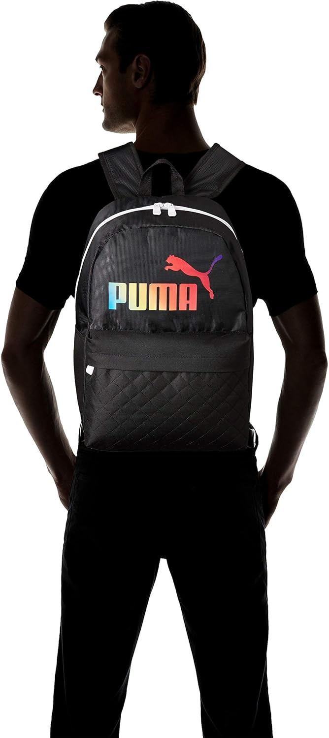 PUMA Dash Backpack, Black/Sunset, One Size: Clothing