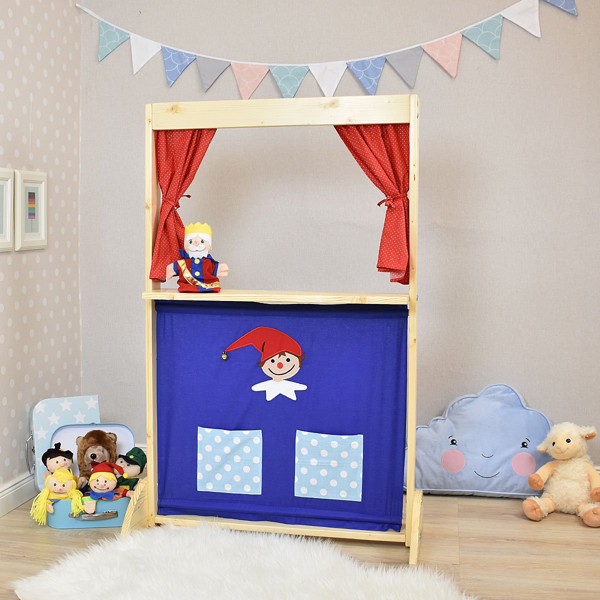 Kasperletheater Holz - Pinolino Puppentheater Holz