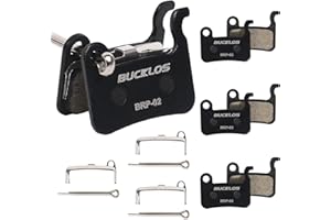 BUCKLOS Bike Disc Brake Pads - Bicycle Disk Brake Pads for Zoom/Shimano Deore XT XTR LX SLX Hone Alfine Saint for Ebike/Mountain Bike/Electric Bike/Road/Scooter