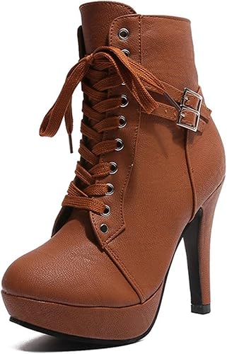 Amazon ムリョシューズ ショートブーツ 大きいサイズ ブーツ レディース レースアップ 編み上げブーツ レースアップブーツ 靴 疲れない ブーツ 袴 黒 茶色 ベージュ 幅広 甲高 秋冬 旅行 歩きやすい 軽量 ハイヒール コスプレ 26 5 ムリョシューズ レースアップ