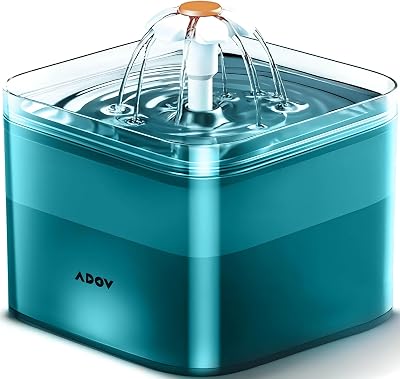 ADOV Cat Water Fountain 2L Automatic Quiet Pump LED Light Activated Carbon