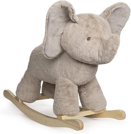 nursery elephant plush rocker
