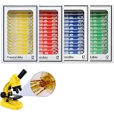 Ninyoon 48pcs Microscope Slides with Specimens | Prepared Stereo Microscope Slides, Animals, Insects, Plants &amp; Flowers Specimens