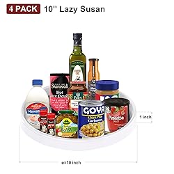 Pretireno Lazy Susan Organizer 4 Pack, Non-Skid