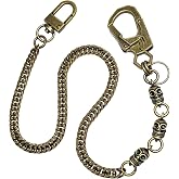 Ahiller Wallet Chain Mens Everyday Security Key Chains for Pants | Dual-Lock Zinc Keychain,Rust Resistant,Transparent packaging box,Color Stainless Steel Chain for Backpack,Camping,Cycling