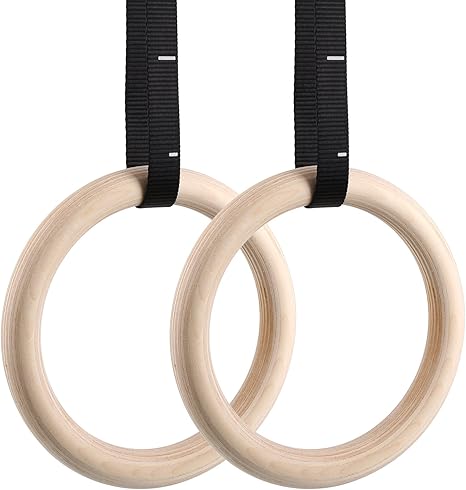 FEMOR FS018 Anillas de Madera Abedul de Gimnasia Entrenamiento ...