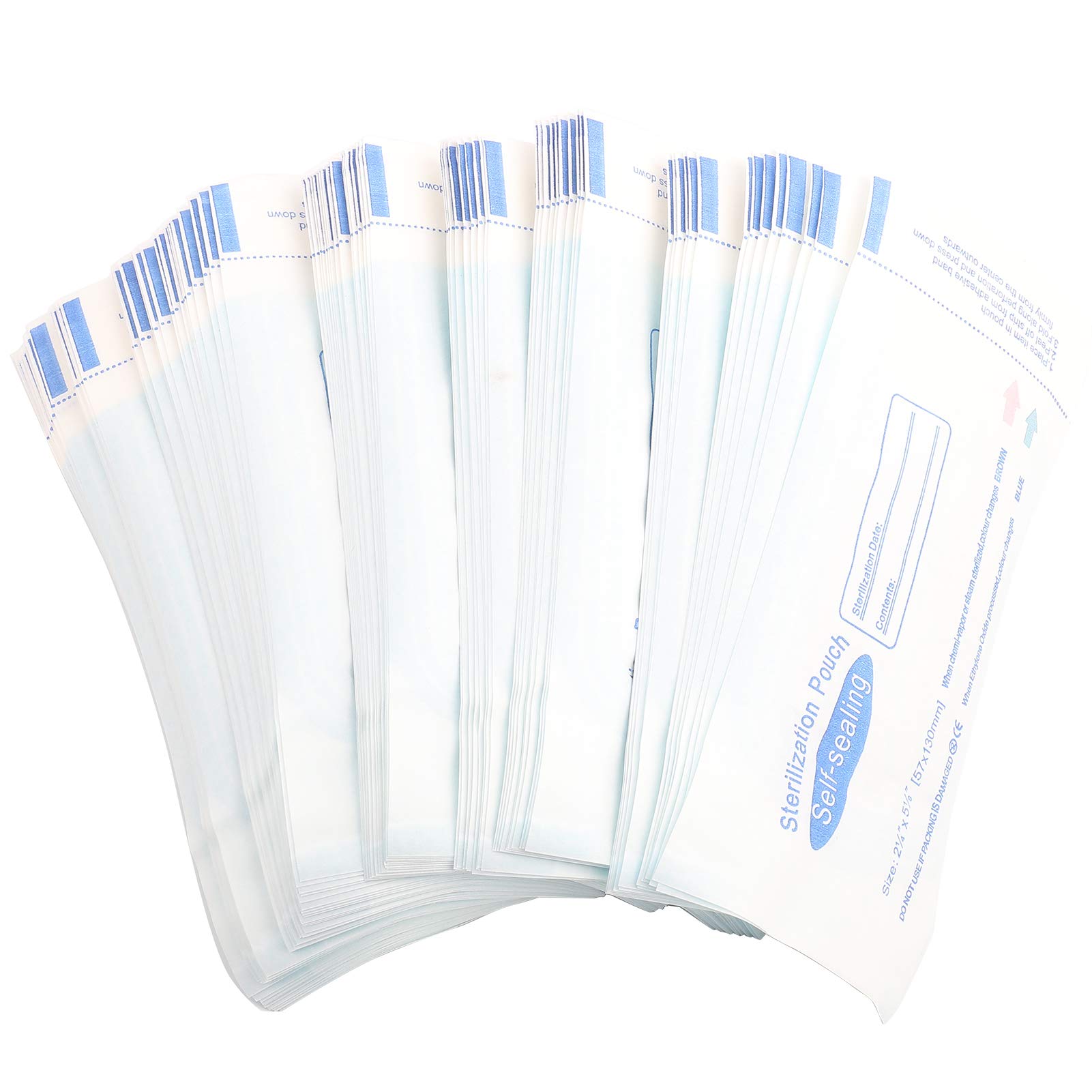 200Pcs Dental Sterilization Pouch,Medical Dental Sterilization Pouch Self-sealing Bag for Cleaning Tools