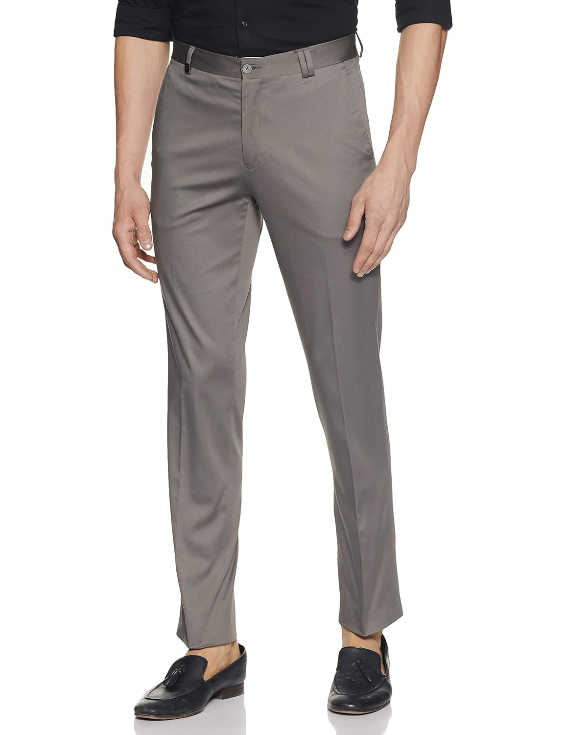 John Players Men's Straight Fit Formal Trousers