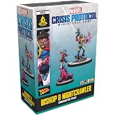 Marvel: Crisis Protocol Bishop &amp; Nightcrawler CHARACTER PACK - X-Men Miniatures with Advanced Abilities! Tabletop Superhero Game, Ages 14+, 2 Players, 90 Minute Playtime, Made by Atomic Mass Games
