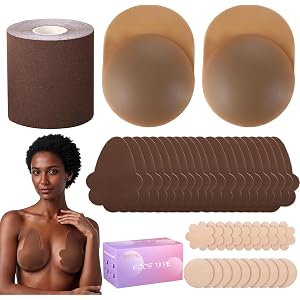 Breast Lift Tape Set for Women Large Breasts Boobtape丨Invisible Bra丨Silicone Pastie丨Nipple Sticker Petals