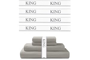 MONALIFE Sheet Linen Labels Bed Sheet Organizer Bands - Elastic Storage Organizer for Linen Closet - King 4 Pack