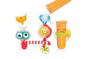 Yookidoo Baby Toddler Bath Toy (Ages 1-3) Spinning Gears & Rotating Googly Eyes - Mold Free Suction Cups Attach to Any Bath Tub or Shower - Spin N Sprinkle Water Lab - Great for Boys, Girls, & Kids