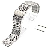 Huawei Watch Strap Band - Rerii 18mm Width, Quick Release, Mesh Stainless Steel, Watch Band, Strap for Huawei Smart Watch, Huawei Fit